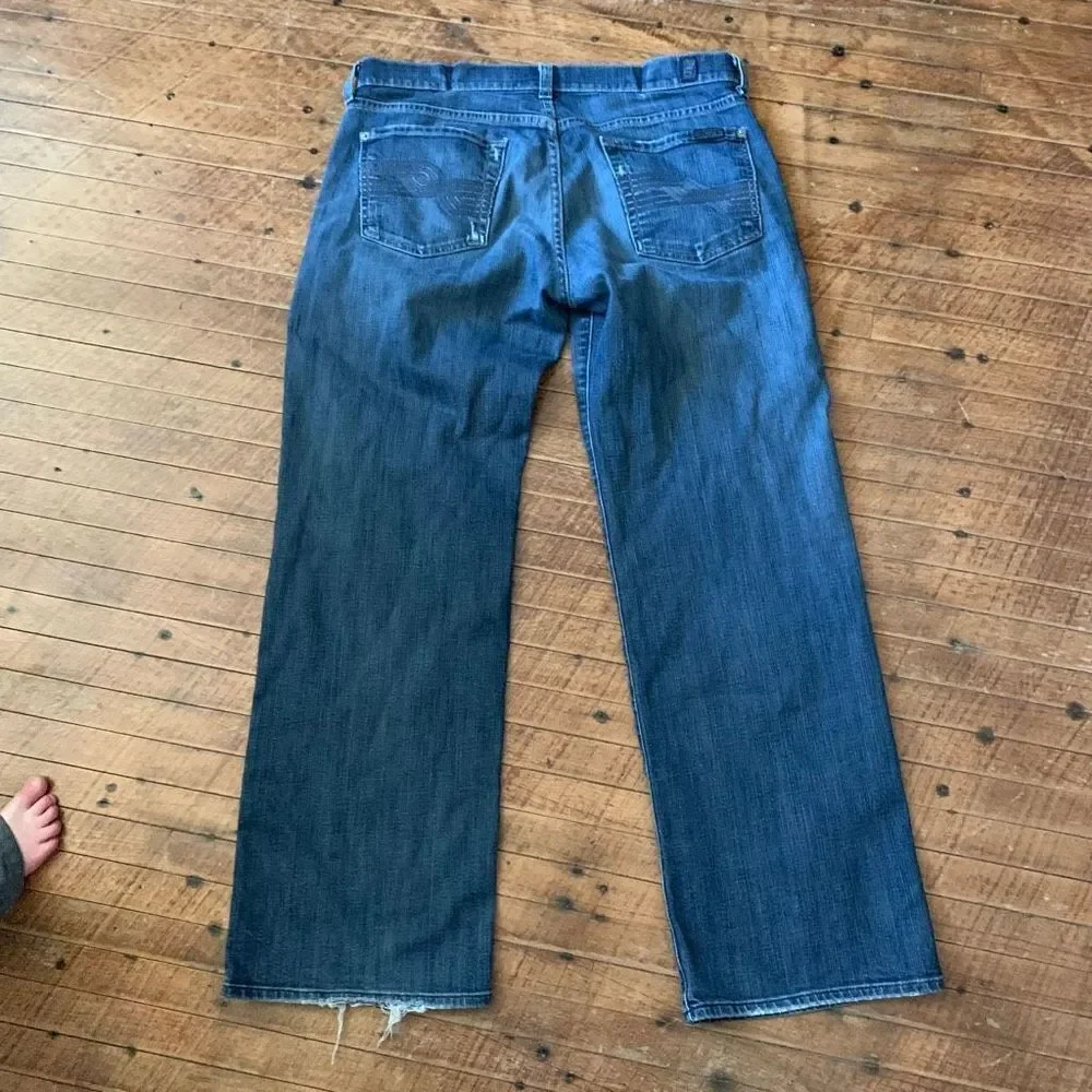 7 for All Mankind Austyn distressed straight leg 32 jeans